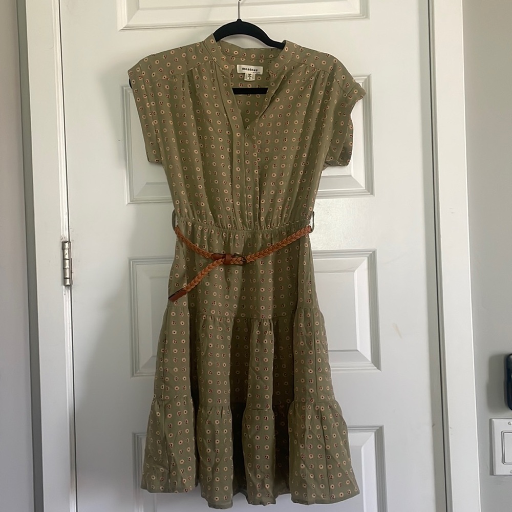 Monteau Belted Floral Dress